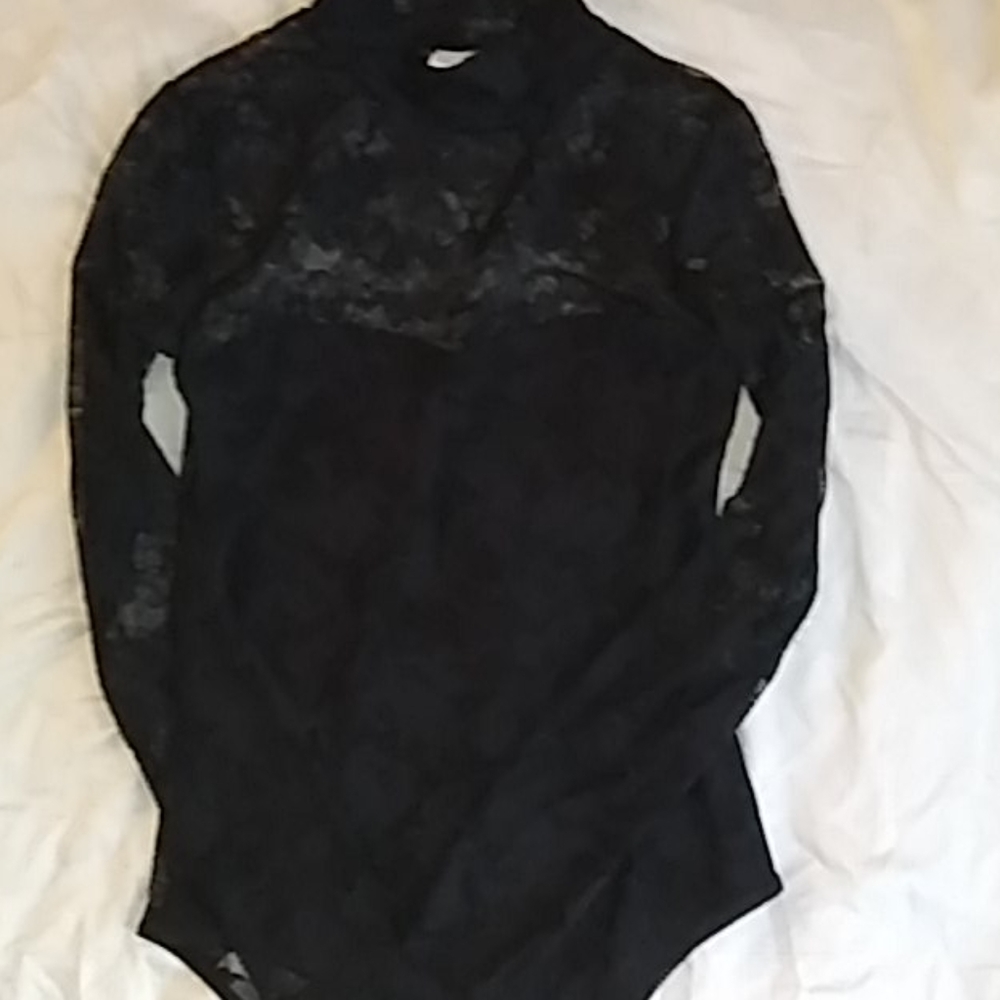 Black lace bodysuit